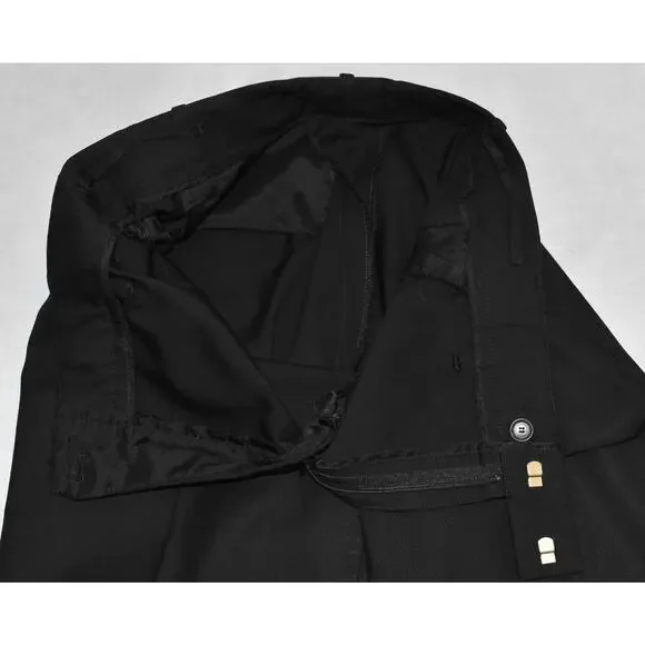 B2 Auth GUCCI Black Wool Faux Slash Pocket Straight Dress Pants Size 40 US 4/6 - Picture 5 of 8